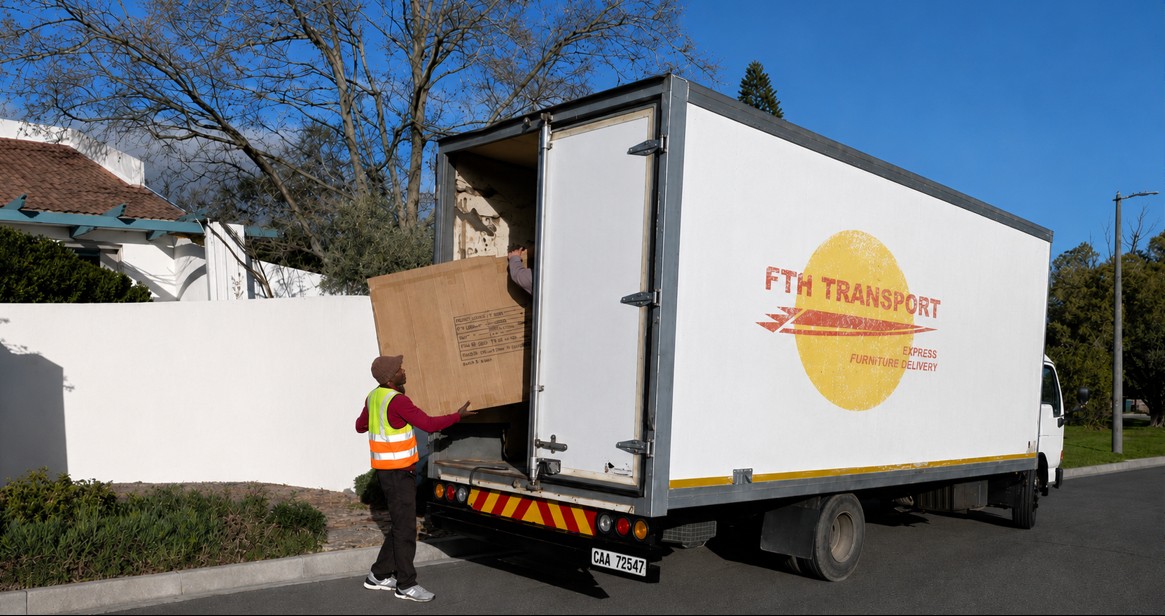 Loading onto FTH Transport large moving van in Cape Town